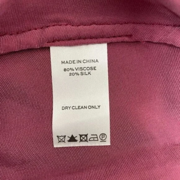 Hill House The Akilah Nap Velvet Silk Midi Ruffle Holiday Dress Burgundy S - Picture 8 of 8